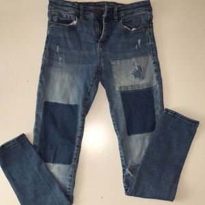 patchwork jeans